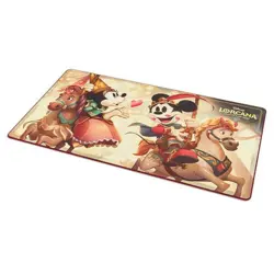 Disney Lorcana TCG Foil Mickey & Minnie Mouse Playmat Non-Slip Backing sealed - Image 1