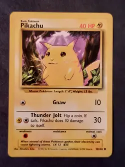 Pokemon Card Vintage Pikachu Yellow Cheeks Base Set Unlimited - Image 1