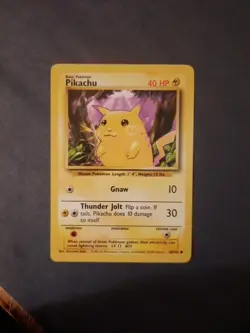 Pokemon Card Vintage Pikachu Yellow Cheeks Base Set Unlimited - Image 4