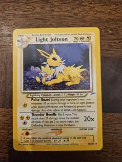 Pokemon TCG Light Jolteon Neo Destiny Card 48/105 Regular - Image 1