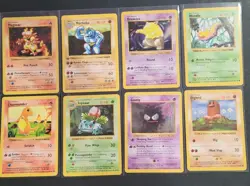 Vtg 1999 WOTC Pokemon 8 Card Lot Base Set Shadowless Drowzee Charmander Ghastly - Image 1