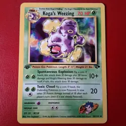 Koga's Weezing 50/132 Gym Challenge Regular First Edition Wotc Pokemon Card Lp - Image 1