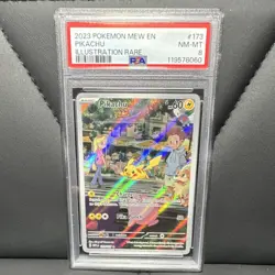 Pokemon Pikachu 173/165 Illustration Rare Holo PSA 8 Trading Card - Image 1