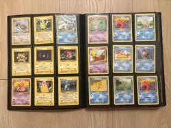 200+ TCG Pokemon WOTC Vintage Cards in 3 x 3 Binder Holos + rares incl jumbo - Image 3