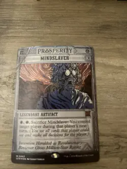 MTG Magic The Gathering Mindslaver Foil Breaking News Artifact Outlaws - Image 1