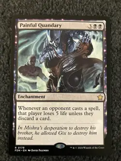 Magic The Gathering MTG - Painful Quandary - Foundations - Image 1