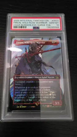2025 MTG FINAL FANTASY SURGE FOIL #0531 FIRION, WILD ROSE WARRIOR PSA 10 - Image 2