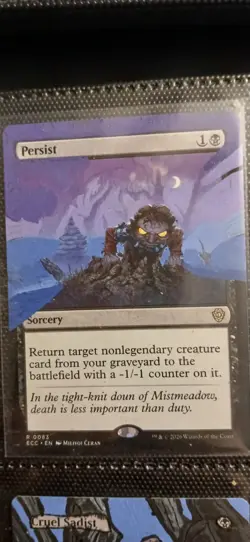 Mtg Hand Painted Altered Art Persist Artwork Painting - Image 1