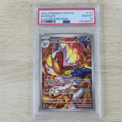 PSA 10 GEM MINT Infernape 173/167 Twilight Masquerade Illustraion Rare Pokemon - Image 1