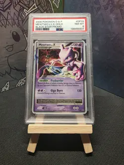 Mewtwo LV.X DP28 Promo Diamond and Pearl Holo Pokemon 2008 PSA 8 - Image 1