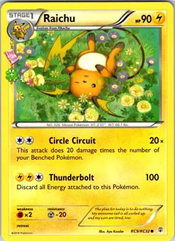 Raichu RC9/RC32 Generations: Radiant Collection Pokemon TCG LP Normal - Image 1