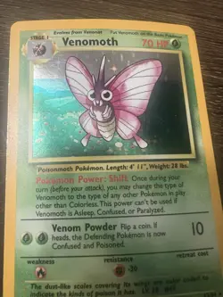 Venomoth Jungle 13/64 Pokemon Holo Rare 1999 WOTC Vintage LP Lightly Played TCG - Image 5