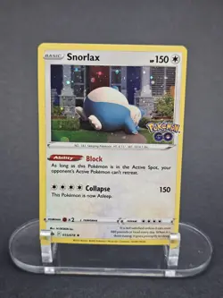 Pokemon Card Snorlax Pokemon Go Cosmo Holo 055/078 Near Mint SWIRL - Image 1