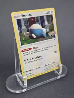 Pokemon Card Snorlax Pokemon Go Cosmo Holo 055/078 Near Mint SWIRL - Image 2