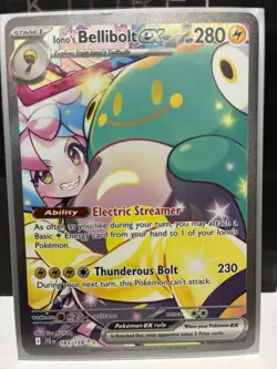 Pokemon TCG Iono's Bellibolt EX Journey Together Ultra Rare Holo Card 183/159 - Image 1