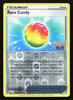 Rare Candy 069/078 Pokemon GO NM Reverse Pokemon Card TCG - Image 1