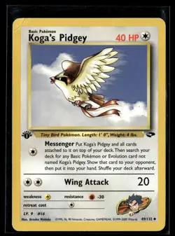 Pokemon TCG Gym Challenge #049/132 Koga's Pidgey (49) - Image 1
