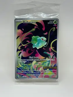 Pokemon TCG Bulbasaur 133/132 - Mega Evolution Enhanced Stamped Promo (Sealed) - Image 1