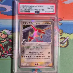 Pokemon TCG 2005 Latias #041/086 Holon Research Tower 1st Ed Holo Japanese PSA 8 - Image 1