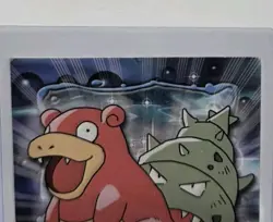 Pokemon NM Topps Series 1 TCG Blue Logo Label Slowbro #80 - Image 2