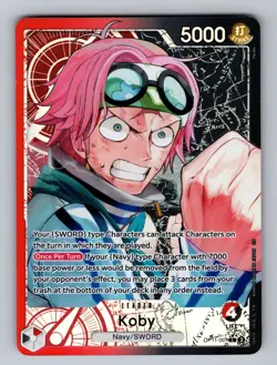 Koby (001) (Alternate Art) OP11-001 A Fist of Divine Speed Foil One Piece TCG - Image 1