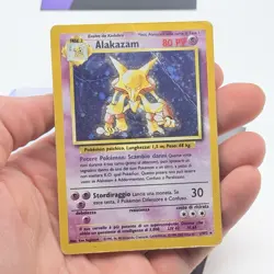CARTA POKEMON CARD ALAKAZAM HOLO 1/102 - ITA - SET BASE - PLAYED / POOR - Image 2