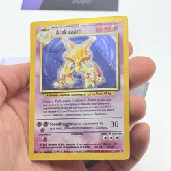 CARTA POKEMON CARD ALAKAZAM HOLO 1/102 - ITA - SET BASE - PLAYED / POOR - Image 3