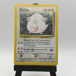 Pokemon TCG Chansey 3/102 Holo Rare Base Set Card - Image 1