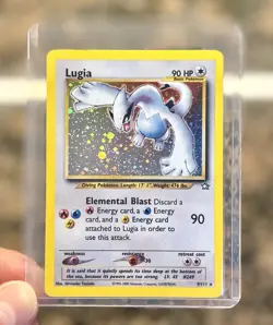 Lugia Neo Genesis Holo Card 9/111 Unlimited Rare, LP/NM Condition, Pokemon TCG - Image 1