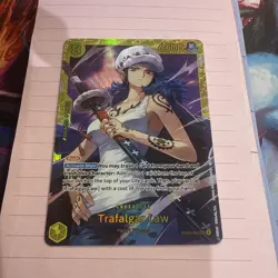 One Piece TCG - Trafalgar Law EB03-062 SEC Gold Card - Image 1