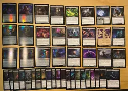 MTG Lot Of 45 Battle For Baldur’s Gate BLACK Cards Including FOILS - Image 1