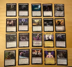 Magic The Gathering Lot Of 20 Black Cards Including Rares and Mythics NM - Image 1