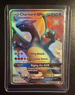 Pokemon Charizard GX SV49/SV94 Hidden Fates Shiny Vault Full Art Holo GX Card - Image 1