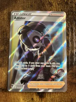Pokemon TCG Allister Trainer Supporter Foil Card 179/185 Card Stock English - Image 1