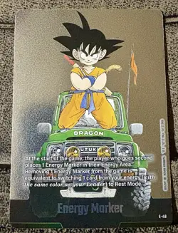 Son Goku E-48 Silver Energy Marker Dragon Ball Manga Booster Card Fusion World - Image 1
