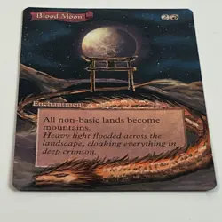 Blood Moon MTG Alter Art hand painted Magic the Gathering Altered - Image 2