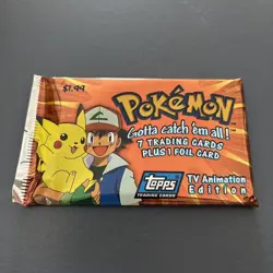 1999 Topps Pokemon Packs TV Animation Edition Factory Sealed - Image 3
