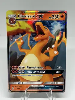 Pokemon TCG Charizard GX 9/68 Holo GX 250 HP Dragon Card Stock Stage 2 - Image 1