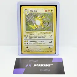 CARTA POKEMON RAICHU HOLO 14/102- ENG - 2000 - BASE SET - GOOD - Image 1