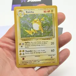 CARTA POKEMON RAICHU HOLO 14/102- ENG - 2000 - BASE SET - GOOD - Image 2