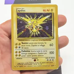 CARTA POKEMON CARD ZAPDOS HOLO 16/102 - ITA - SET BASE - PLAYED / POOR - Image 2