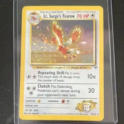 Pokemon Lt. Surge's Fearow 22/132 Gym Heroes Holo Rare Unlimited English - Image 1