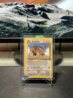 1999 Dragonite #5 Black Star Promo WOTC Vintage Pokemon DAMAGED - Image 1