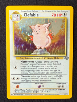 Pokemon TCG Clefable Jungle 1/64 Holo Unlimited Holo Rare - Image 1