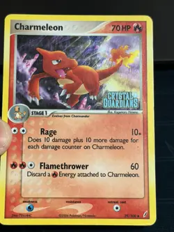 Pokemon EX Crystal Guardians Charmeleon Stamped Reverse Holo (29/100) DAMAGED - Image 1