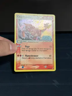 Pokemon EX Crystal Guardians Charmeleon Stamped Reverse Holo (29/100) DAMAGED - Image 5