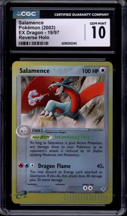 2003 Pokemon EX Dragon Salamence-Reverse Foil #19 CGC 10 GEM MINT - Image 1