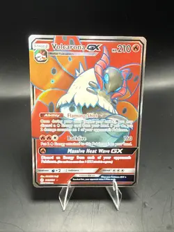 Pokemon Volcarona GX (Full Art) 213/236 SM Cosmic Eclipse Holo NM - Image 1