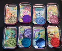 Pokemon Prismatic Evolutions Mini Tins Opened No Packs Complete Set + Display - Image 2