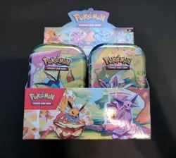 Pokemon Prismatic Evolutions Mini Tins Opened No Packs Complete Set + Display - Image 3